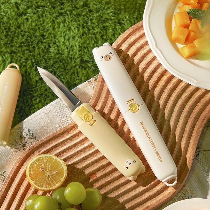 Pisau Buah Pisau Kupas Fruits Knife 2in1