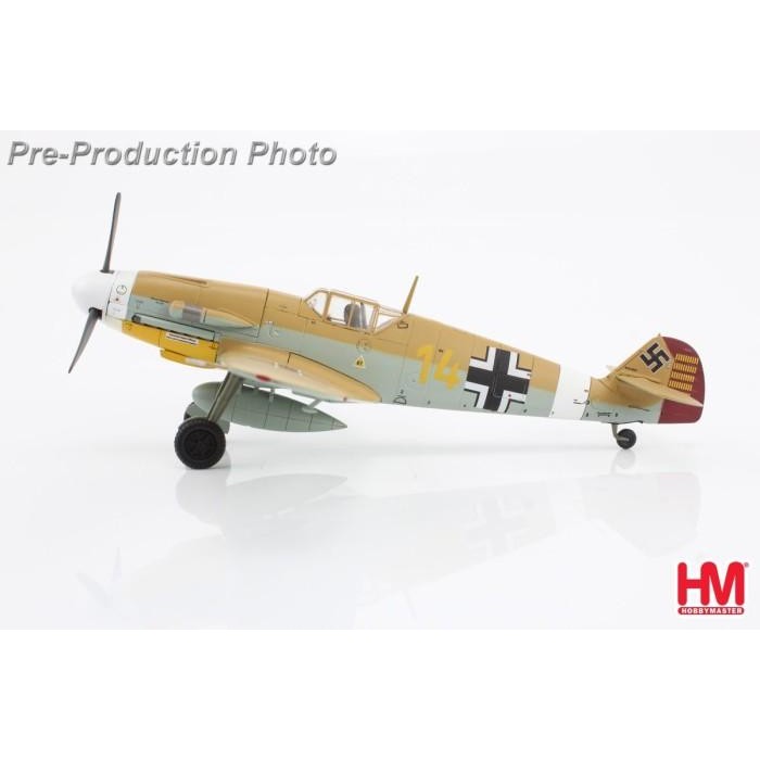 Diecast Pesawat Hobby Master 1/48 Bf-109F4 Trop, "Star Of Africa", 1942