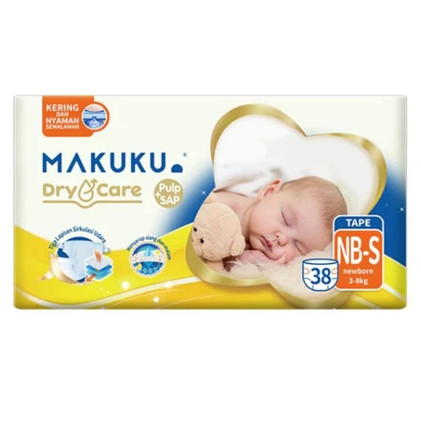 Popok Anak Bayi Makuku Diapers Popok Bayi Makuku Dry Care Popok Bayi Ekonomis NB-XXL