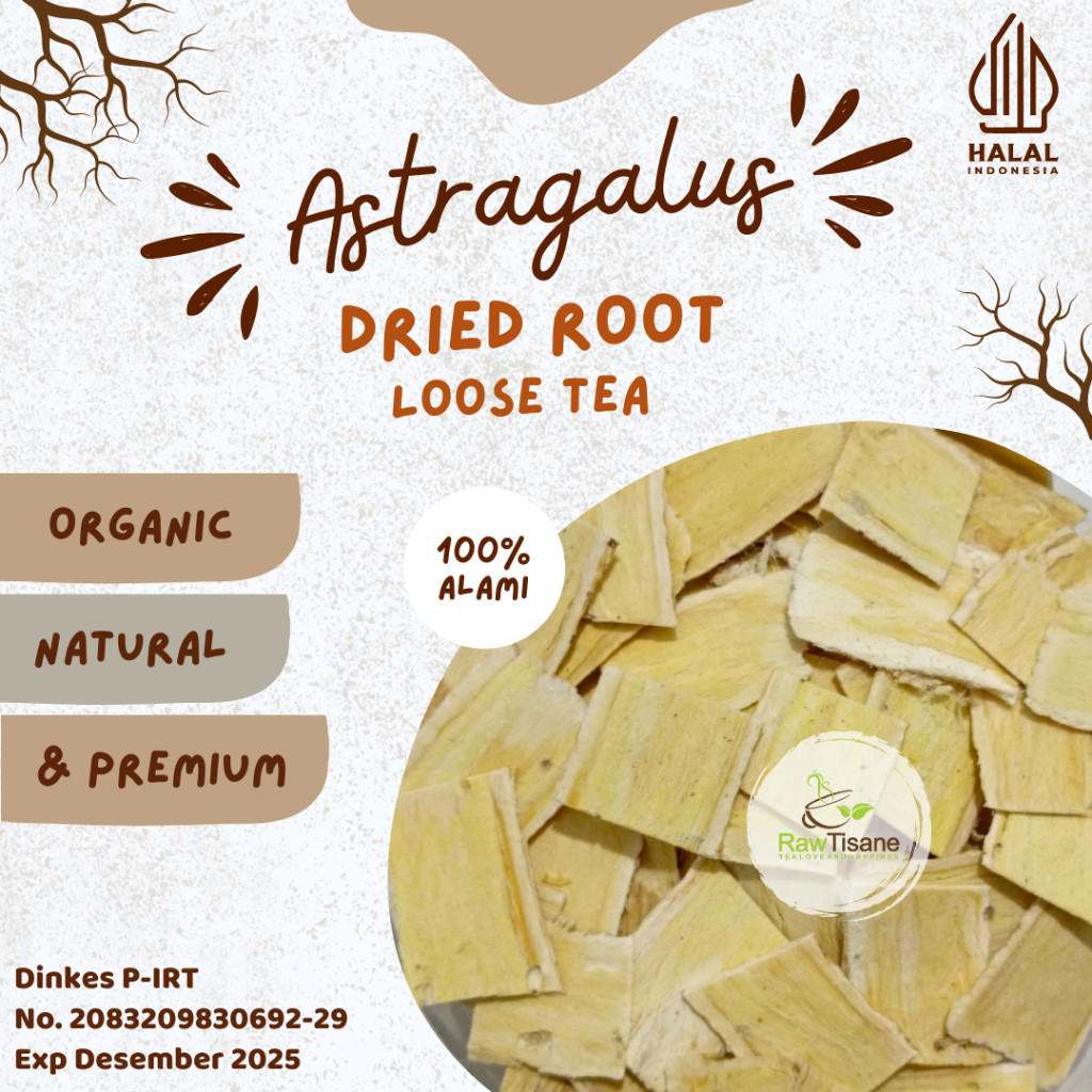 

RAW TISANE Astragalus Membranaceus Root Loose Tea / Huang Qi Tea / Teh Akar Astragalus Isi 100 Gram
