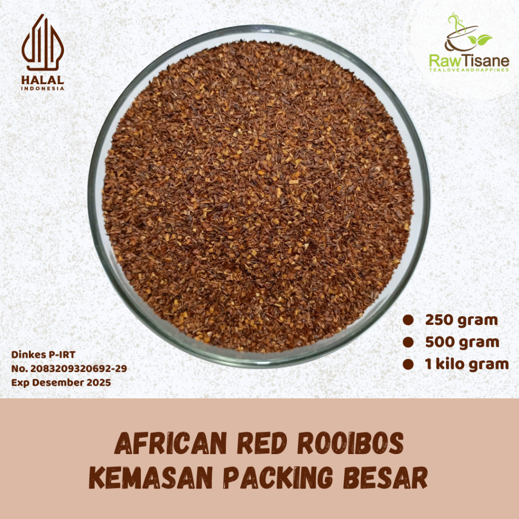 

RAW TISANE Red Rooibos Tea / African Red Tea / Teh Merah Rooibos Afrika Isi 1 Kg