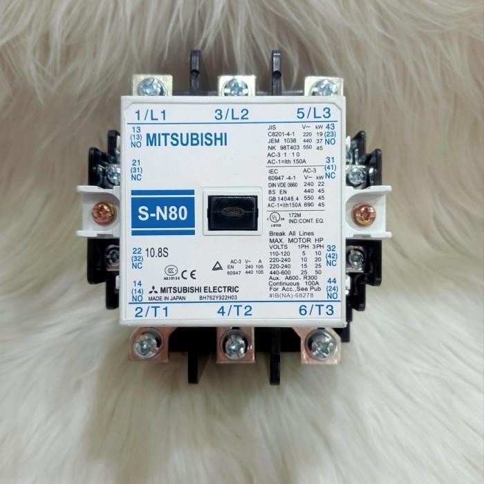 MAGNETIC CONTACTOR MITSUBISHI SN80(150A)110V/KONTAKTOR MITSUBISHI SN-80(15A) BERKUALITAS