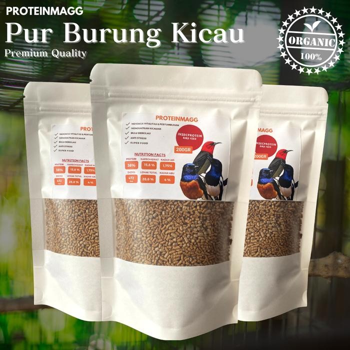 Langsung Gas. Proteinmagg Pur Burung Protein Untuk Burung Extra Kicau Gacor 200Gr