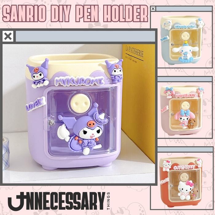

Tempat Pensil Kosmetik Alat Tulis Sanrio DIY Multifungsi Pen Holder Serbaguna Stationary Box