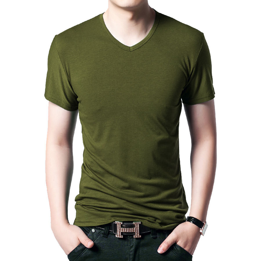 2024 MRMT Men's Cotton Short Sleeve T-shirt tide man V collar cotton fashion big size bottoming men'