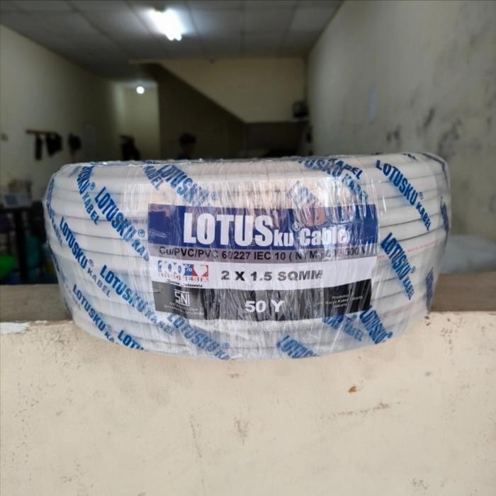 Kabel Listrik Lotus Nym 2X1.5 2X1,5 50 Yard Y Lotusku 50Y Kawat