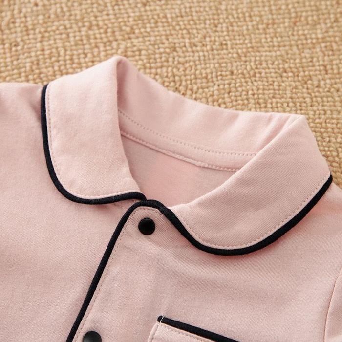 ELINAAKU BROWNIEGROUND JUMPER NEWBORN BAYI PEREMPUAN DAN LAKI-LAKI KEMBAR LENGAN PENDEK BAJU POLOS