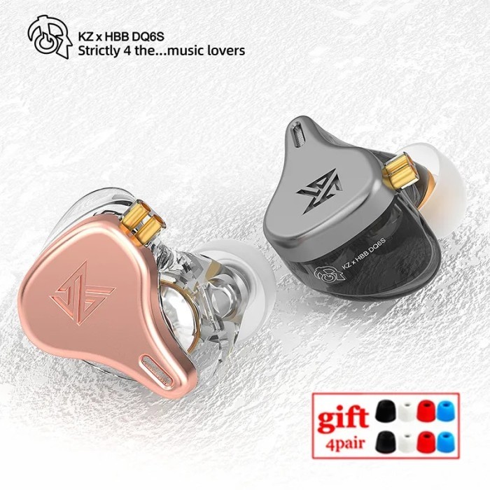 KZ × HBB DQ6S In-Ear Earphone HiFi Metal Headset Music Monitor