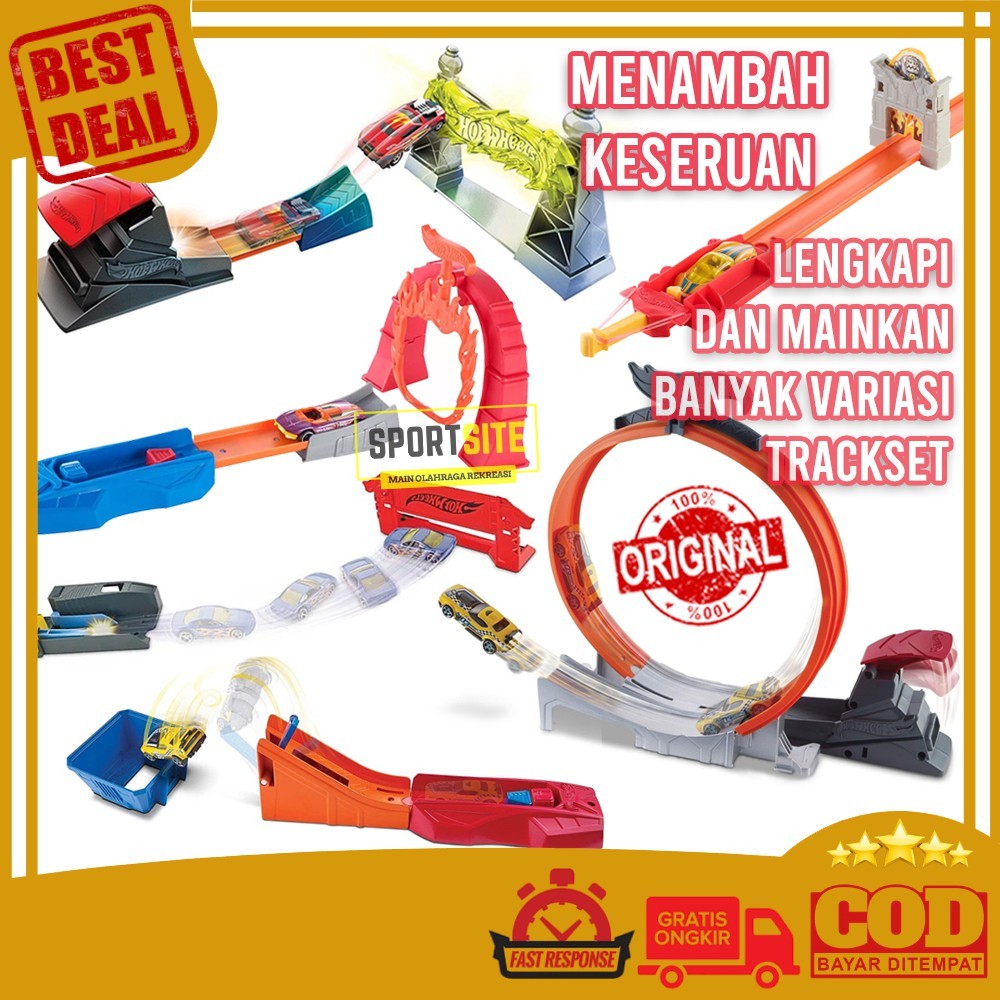 Hot Wheels Lintasan Jalanan Track Diecast Play Set HotWheels Action Stunt Drift King Flip Ripper