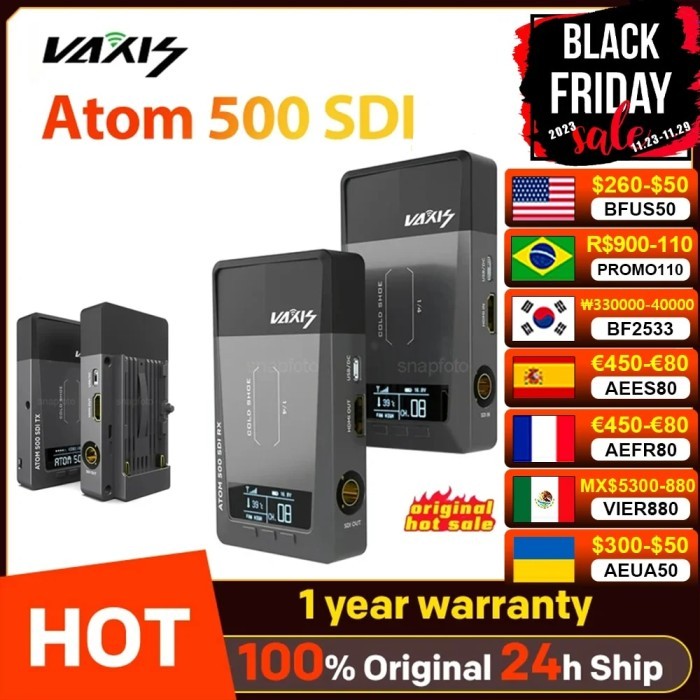Vaxis ATOM 500 SDI Wireless Video Transmitter and Receiver Kit