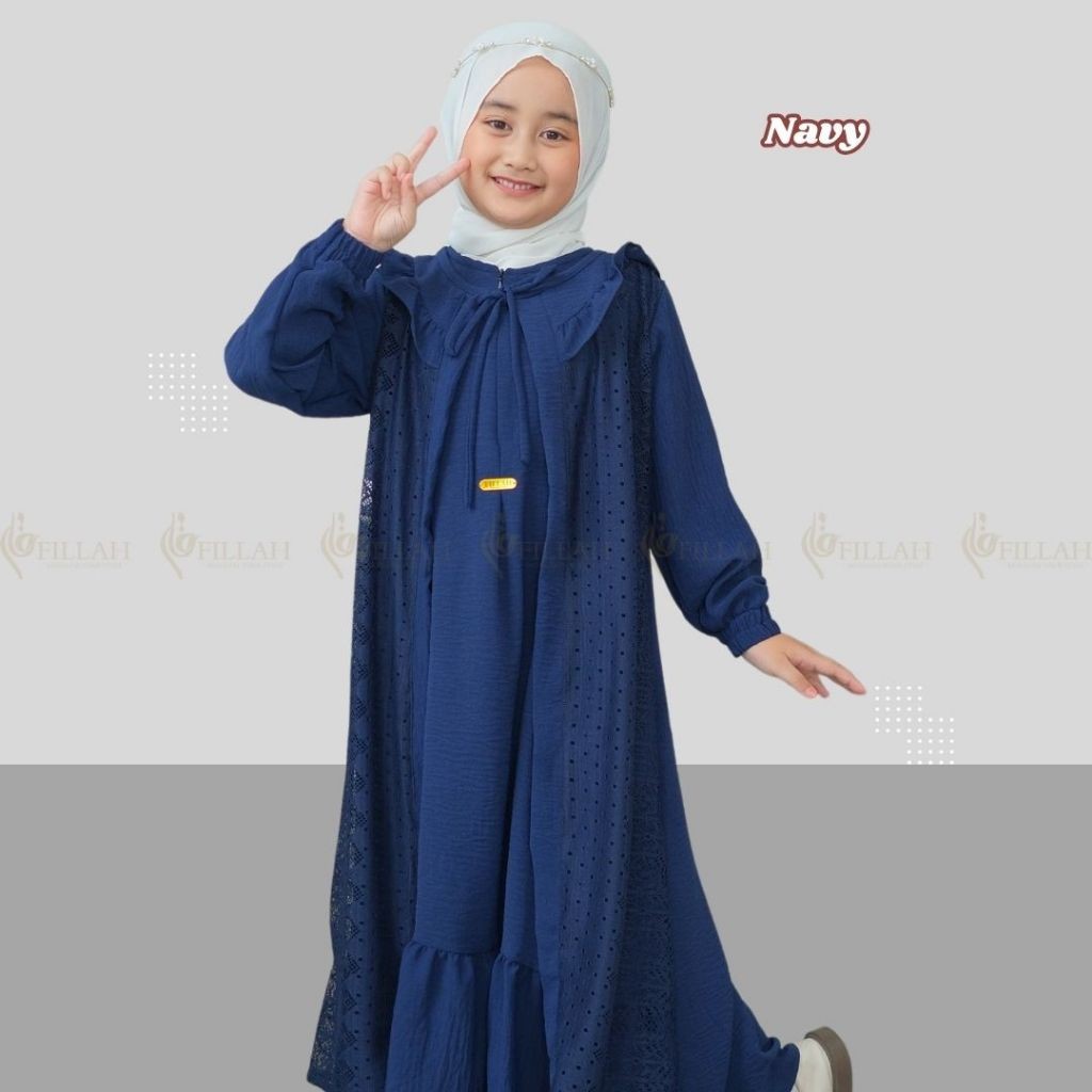 Gamis Anak Perempuan Seragam Ngaji Terbaru 2025 Santriwati Dres Gamsi Tanggung Kids Terlaris Pakaian