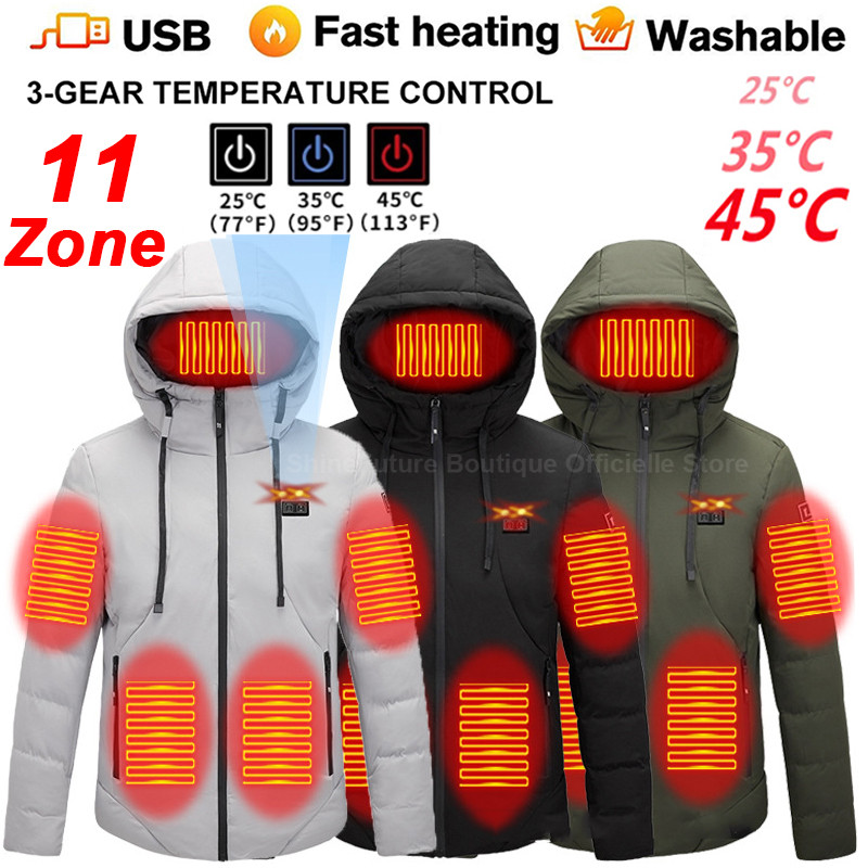 11 Areas Heated Jacket Vest Men Electric Heating Vest Usb Heated Jacket Heated Vest Women Heated