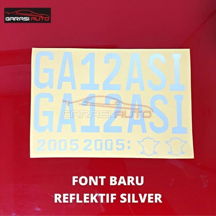 Stiker Plat Nomor Mobil Font Terbaru Sticker Skotlet Angka Hitam