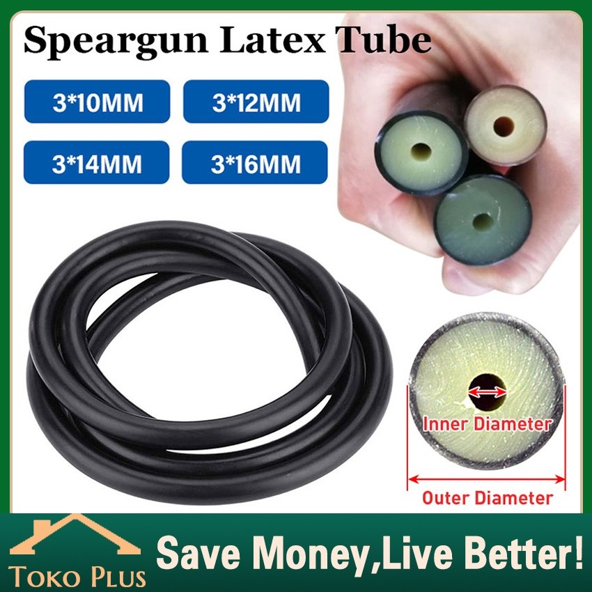 VIVE 1Meter Karet Speargun Rubber Spearfishing Panah Ikan 16mm 14mm 12mm 10mm Premium Karet Panah