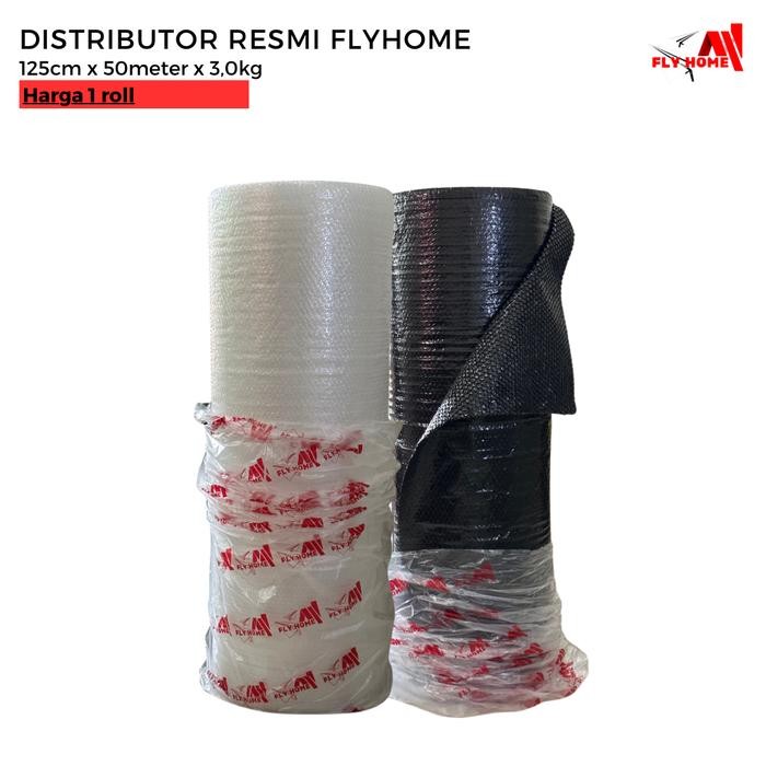

Aman - Flyhome Plastik Bubble Wrap Hitam Putih 3Kg 1 Roll Besar Bubblewrap