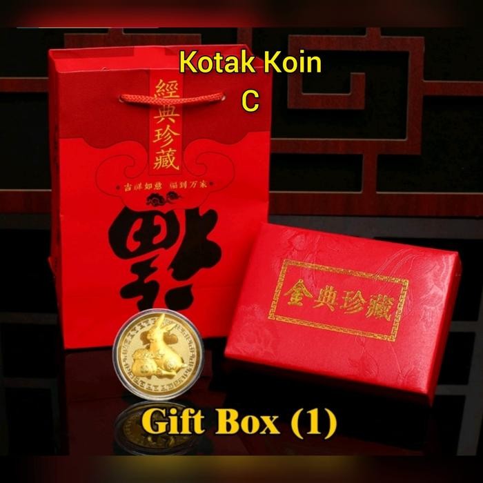 

Aman - / Souvenir Imlek 2023 / Kado Imlek Kelinci Angpao Emas Koin