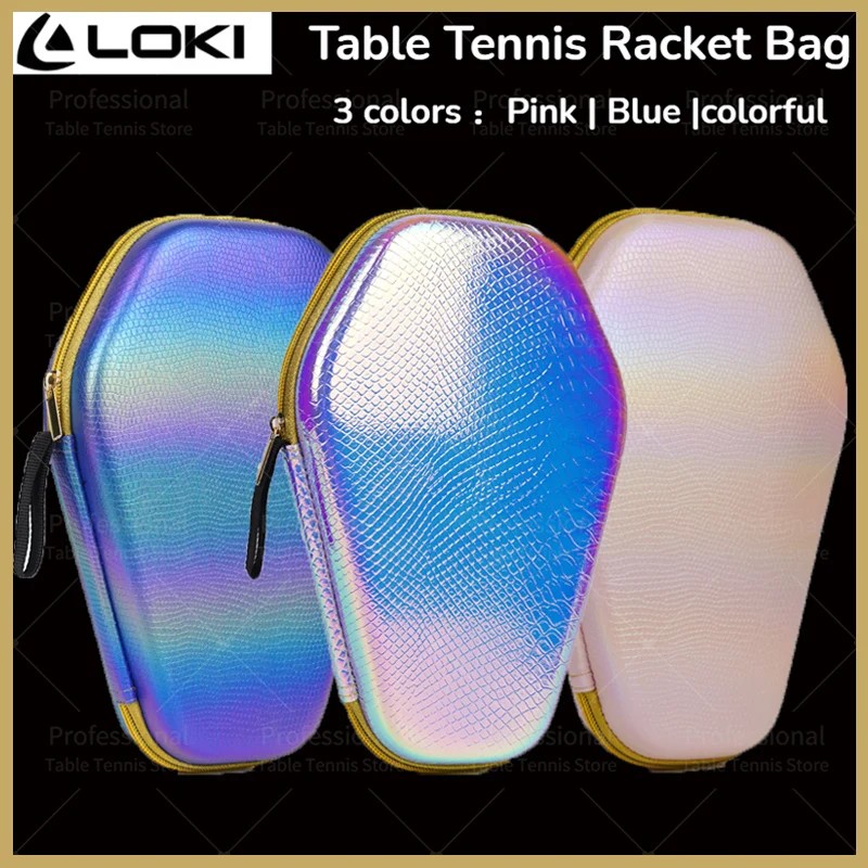 Loki Table Tennis Racket Case Leatherwear Ping Pong Box High Quality Glossy Ping Pong Rackets Bag