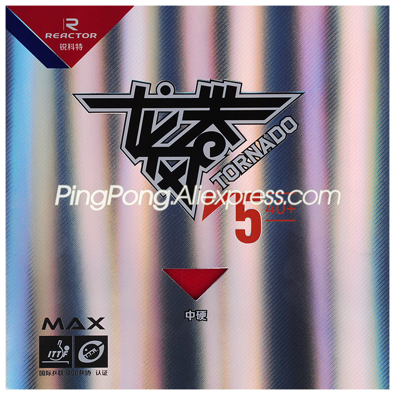 Reactor Tornado V5 Table Tennis Rubber (Sticky, Forehand Loop) Original Reactor V5 Ping Pong Sponge