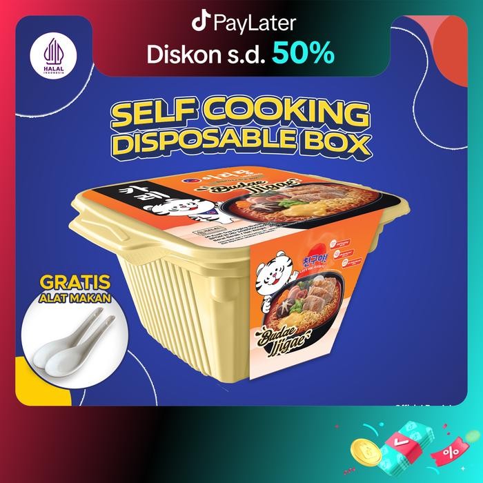 

Ready JT Arirang Self Cooking Box Disposable Box Budae Jjigae + Sendok Keramik