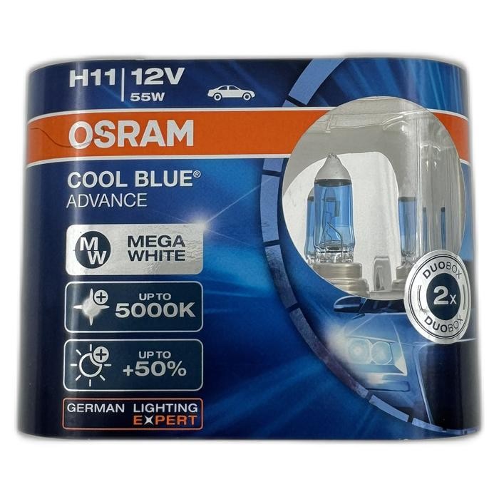 Osram H11 Cool Blue Advance (Cba) 55W Lampu Halogen Mobil Putih