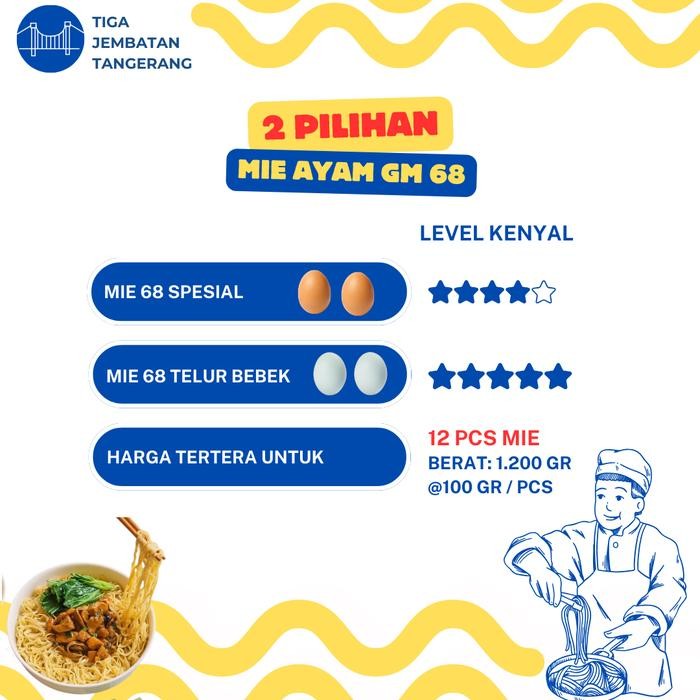 

Ready JT Mie Ayam Gepeng Lurus 68 Mie GM Mie Ayam GM Bakmie GM Mie Gepeng