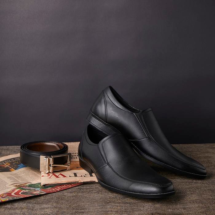 Paulmay Sepatu Formal Pria Madrid 91 - Hitam Shoes Kerja Pantofel Karet