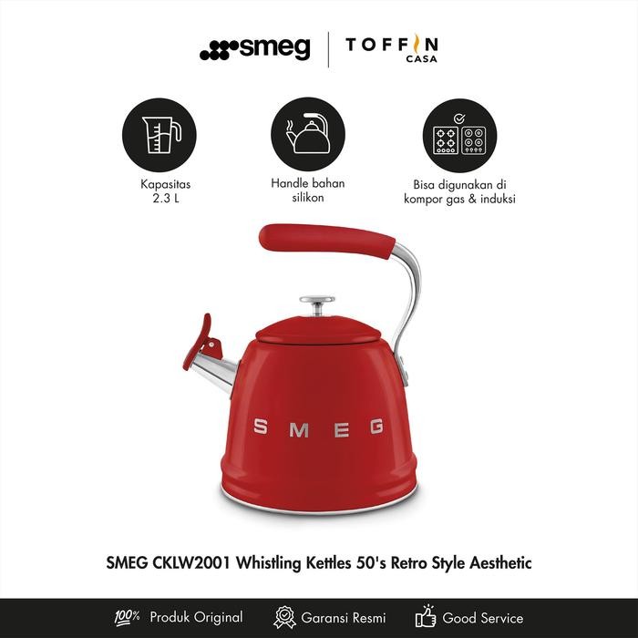 SMEG Whistling Kettle WKF01 - Kettle Stainless steel