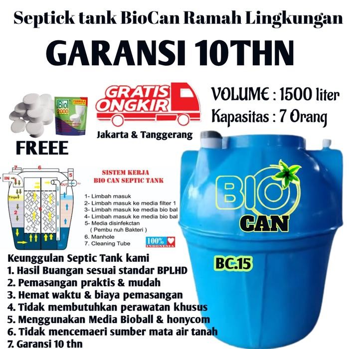 septictank1500 liter biotech biofilter biotank biotaff sepiteng