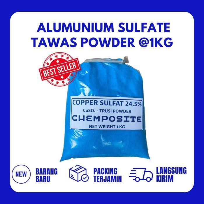 copper sulphate / cooper sulfat / prusi / trusi bubuk 1kg Kristal Biru