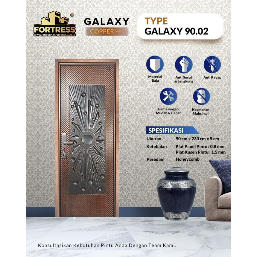PINTU BAJA FORTRESS TYPE GALAXY 90 120 150 - JABODETABEK