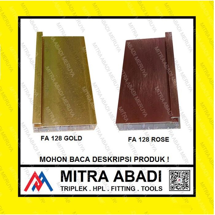 Profil Frame Handle Alumunium Aluminium HUBEN FA 128 FA128 FA-128