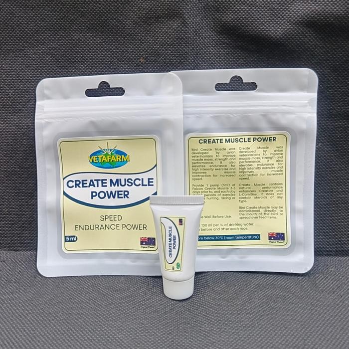 Vetafarm Create Muscle 5 Ml Tube Pembentukan Otot Burung Tulang Kuat