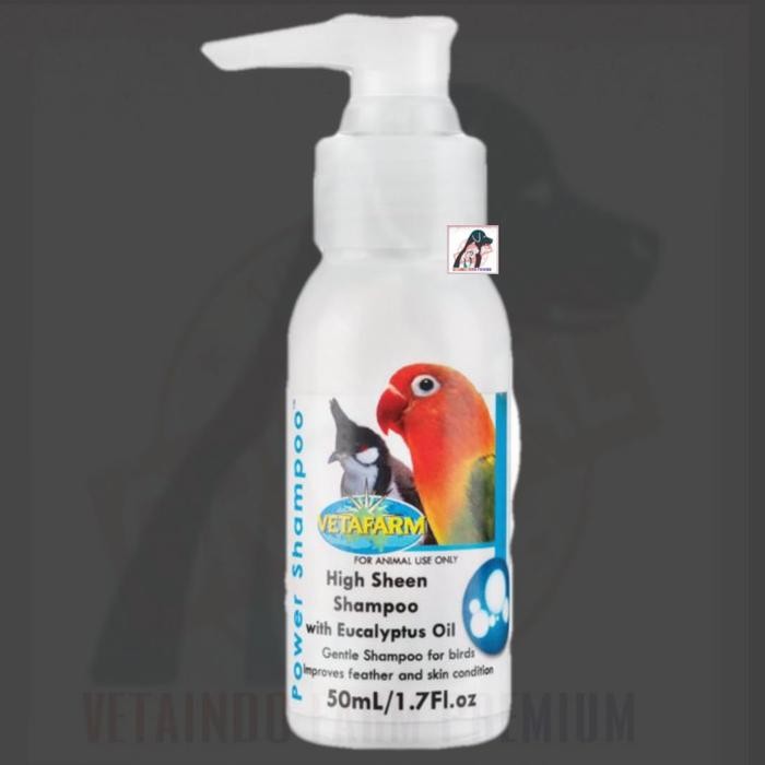 Power Shampoo Vetafarm 50Ml Burung Macaw Parrot Kakatua Sampoo Import