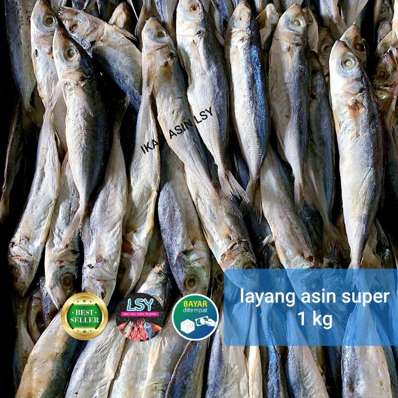 

Terlaris! ikan asin layang / layang asin 1 kg