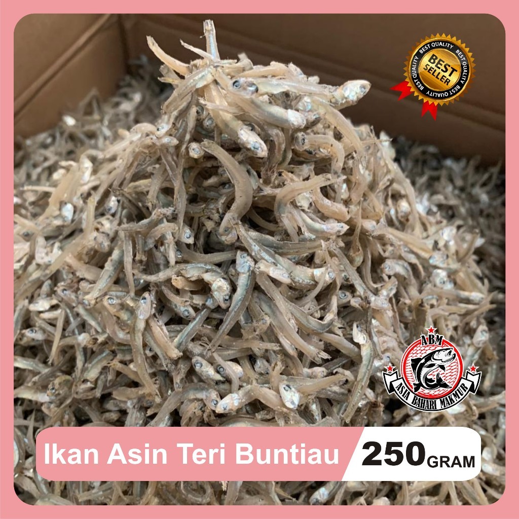 

Terlaris! Ikan Asin Teri Buntiao Vip Tri Kacang Super 250 Gr