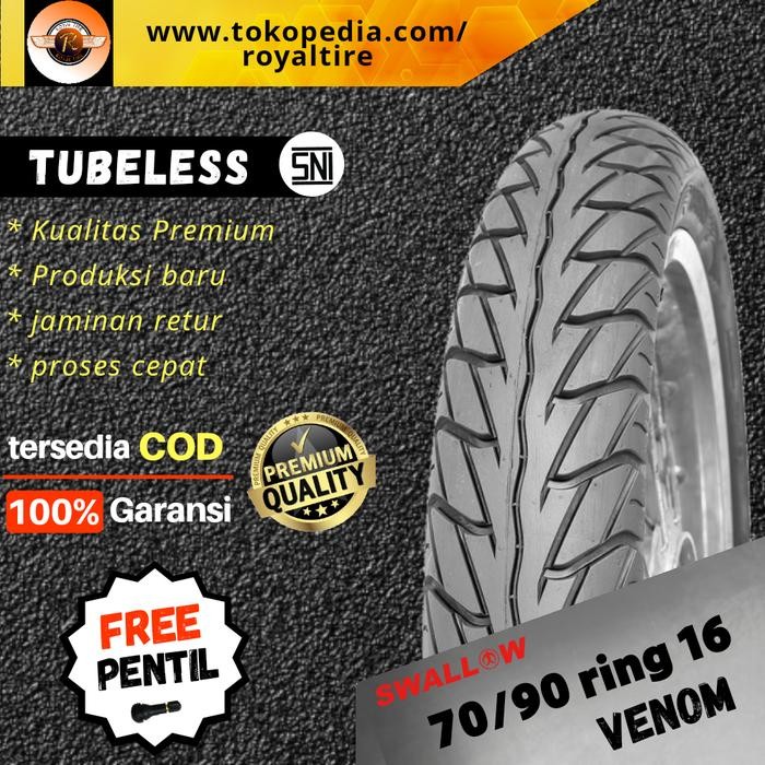 Ban Luar Motor Swallow 70/90 Ring 16 Ban Depan Skywave Nouvo Tubles