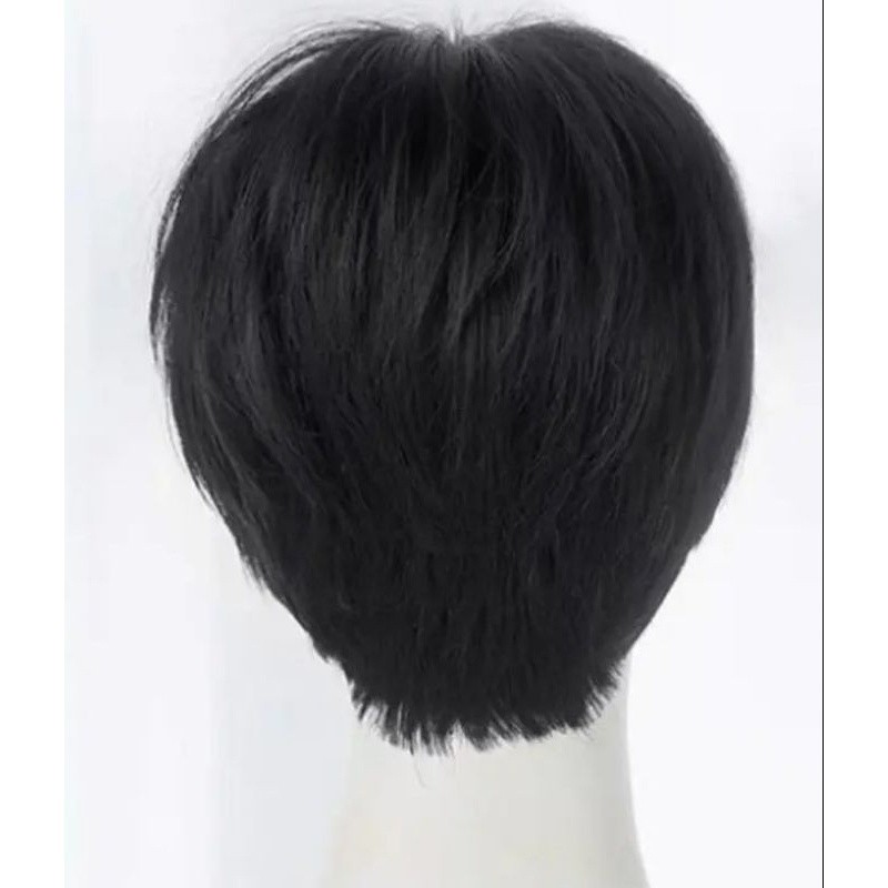Wig Pendek Cowok Wik Rambut Pria Pendek Rambut Wig Pria Pendek Korea Rambut Palsu Pria