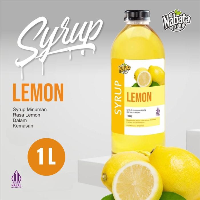 

Tjia Wu - Nabata Food Sirup Lemon 1 Liter Syrup Rasa Lemon Manis Asam Fruity Botol Plastik