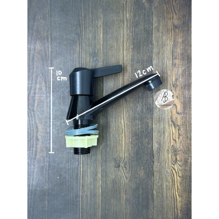 Kran Wastafel ENGKOL Besi HITAM / Kran Cuci Tangan Engkol Besi