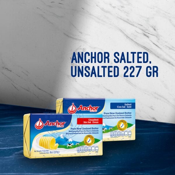 

Barbara.storee Mentega Butter Anchor Unsalted & Salted 227 Gr Kemasan