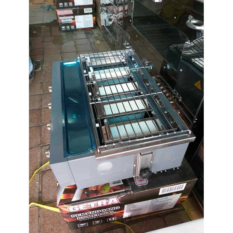 Kompor Panggangan Gas Getra 4 Tungku+Selang Regulatornya