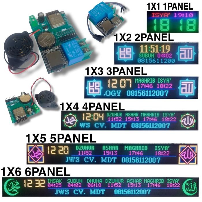 CONTROLLER JWS KHALIFAH JADWAL SHOLAT JAM MASJID P5 RGB - 1 BARIS