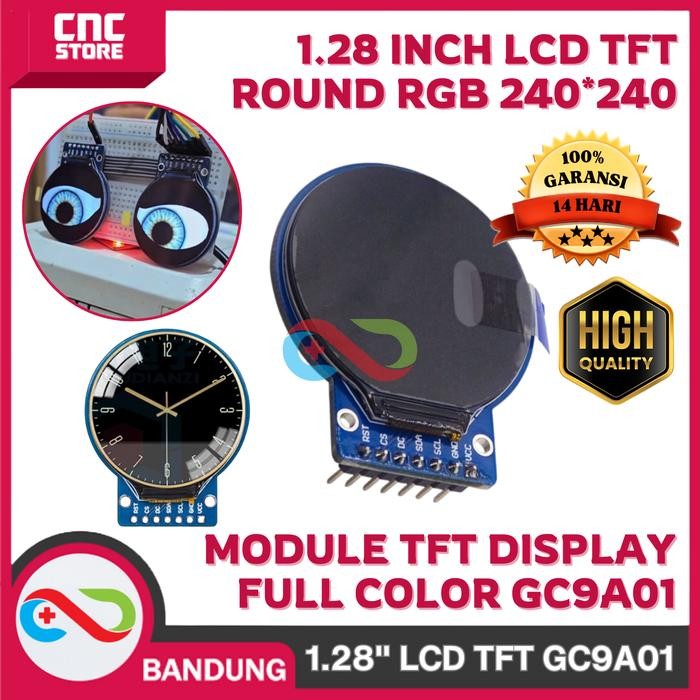 MODUL TFT DISPLAY 1.28 INCH LCD ROUND RGB 240*240 GC9A01 FULL COLOR