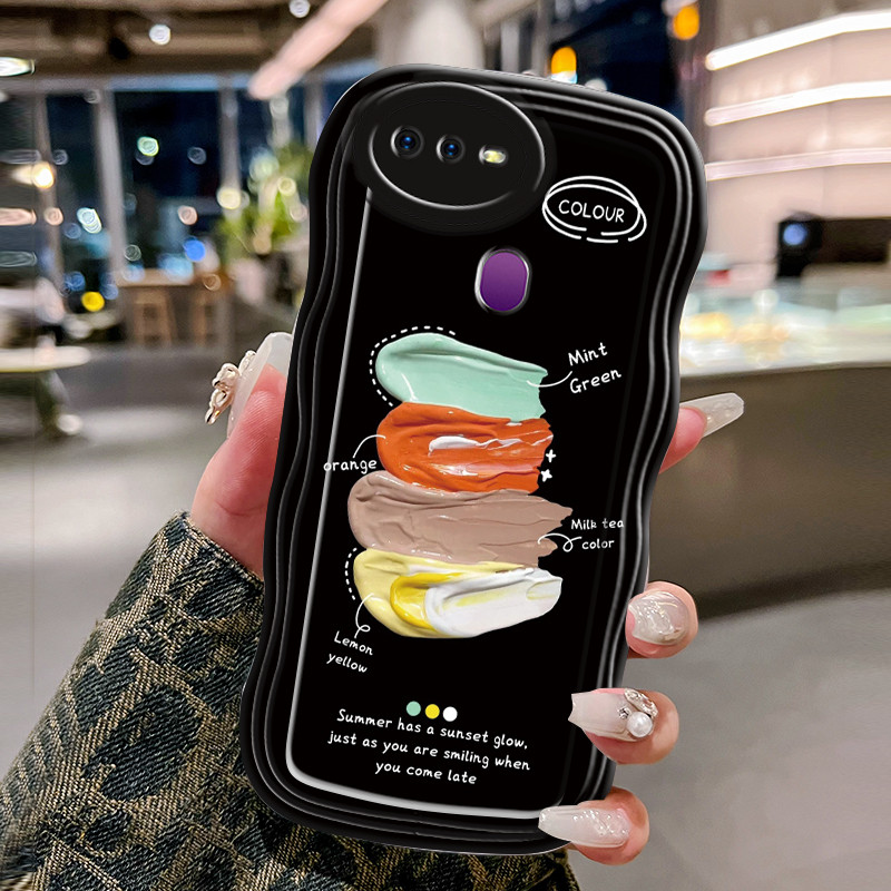 Casing Hp Untuk OPPO F9 F9 Pro F7 A7x Case Casing HP gelombang Kesing Silikon Softcase Kasing Pola P