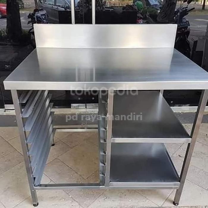 working table meja adonan kue