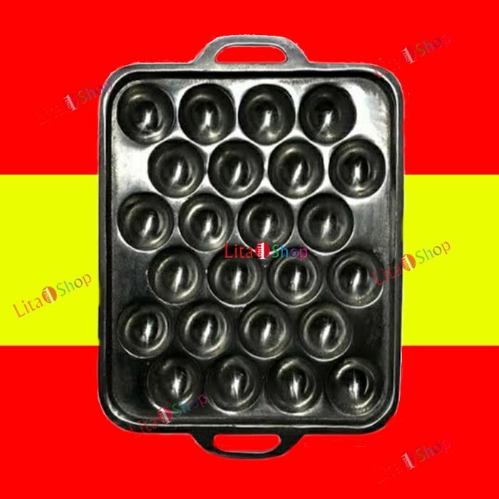 Cetakan Takoyaki 24 Lubang Penggorengan Kue Takoyaki Lobang 24