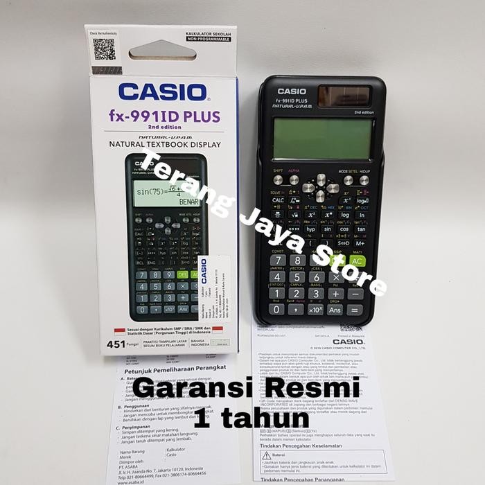 

Kalkulator Scientific Casio Fx-991 Id Plus 2Nd Edition Casio Fx991 Id