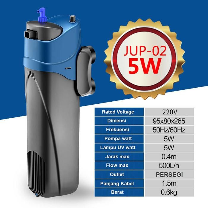 SUNSUN JUP 01 02 Pompa Filter UV Aquarium Lampu UV Aquarium Internal Filter Filter 3 in 1
