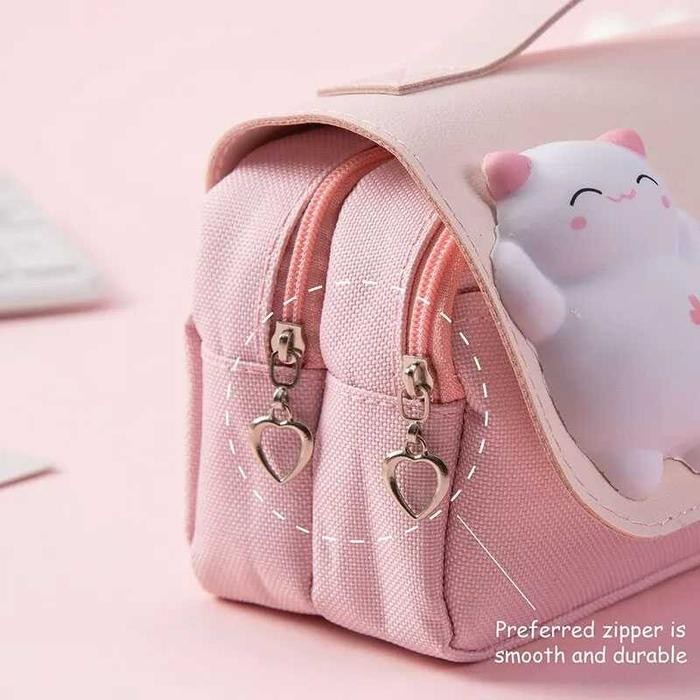 

CUTE SQUISHY CAT PENCIL CASE TEMPAT PENSIL KUCING LUCU A466