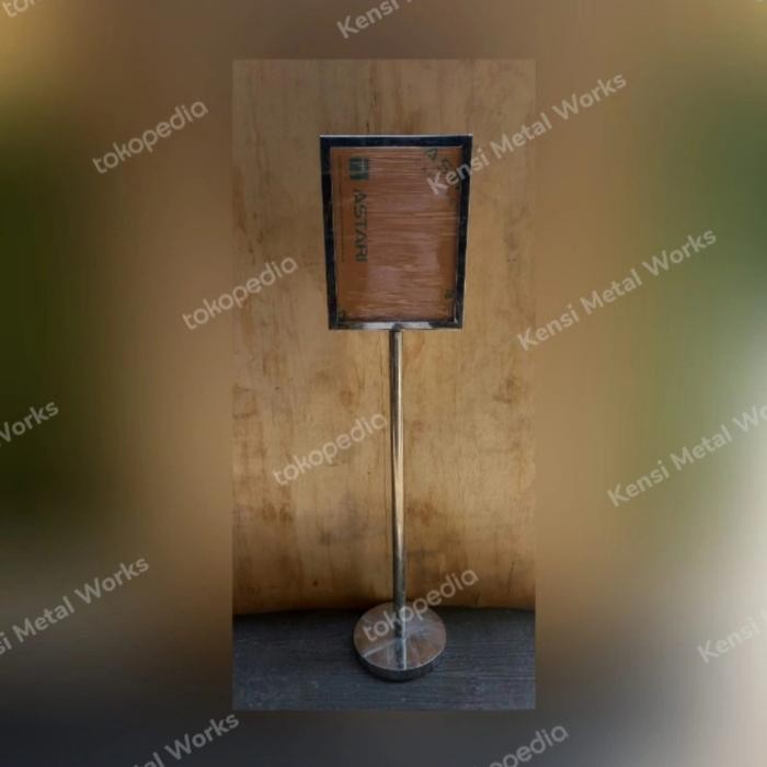 

Sign Stand Stainless Brosur Banner Poster Qr Sign Frame Display A3